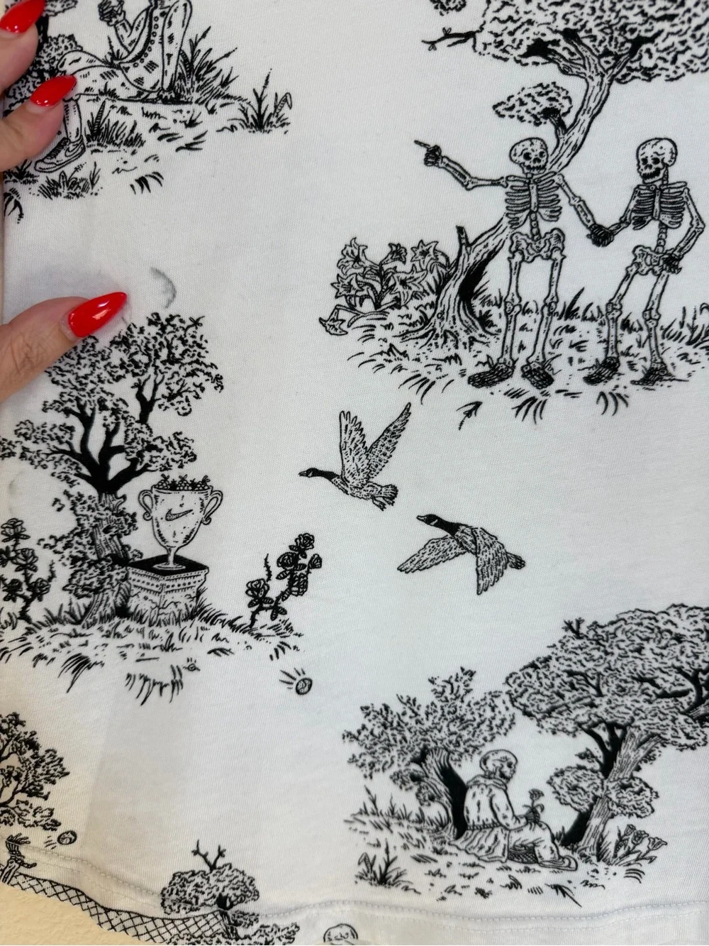 Nike Skeleton Toile Print Athletic Tank, Size Small, Halloween Spooky